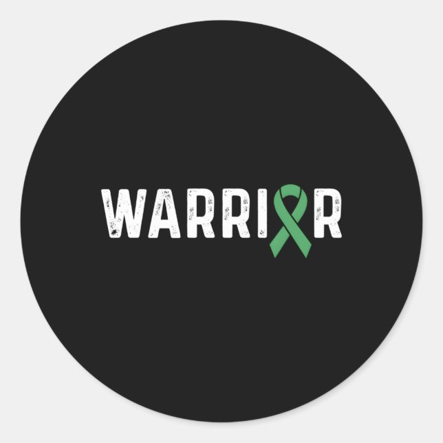 Traumatic Brain Injury Awareness Green Ribbon Tbi  Classic Round Sticker (Front)