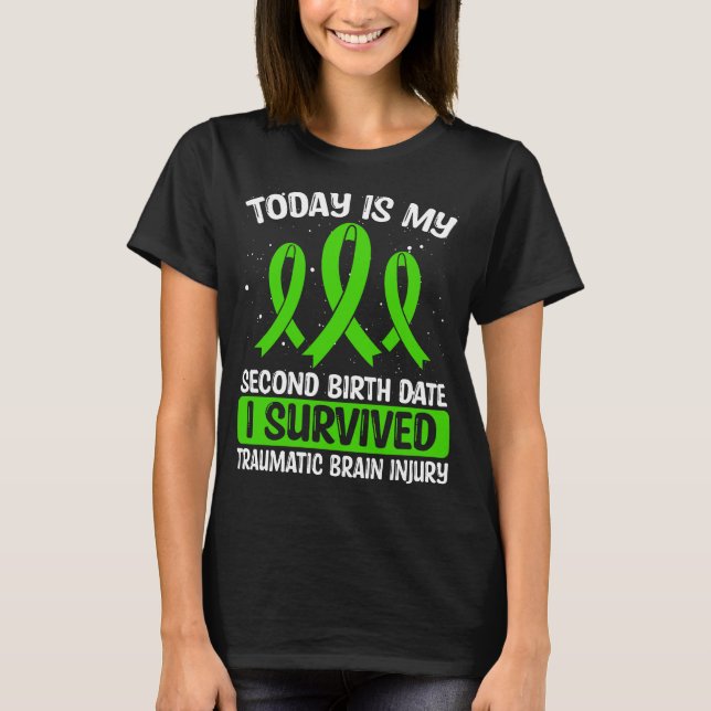 Traumatic Brain Injury Awareness I TBI Survivor T-Shirt (Front)