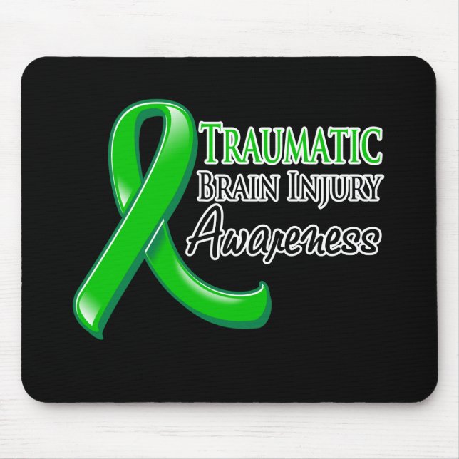 Traumatic Brain Injury Awareness Ribbon Mouse Pad (Front)