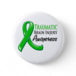 Traumatic Brain Injury Awareness Ribbon Pinback Button