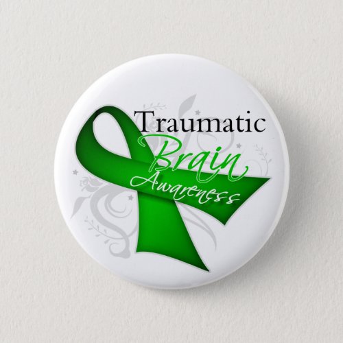 Traumatic Brain Injury Awareness Ribbon Pinback Button