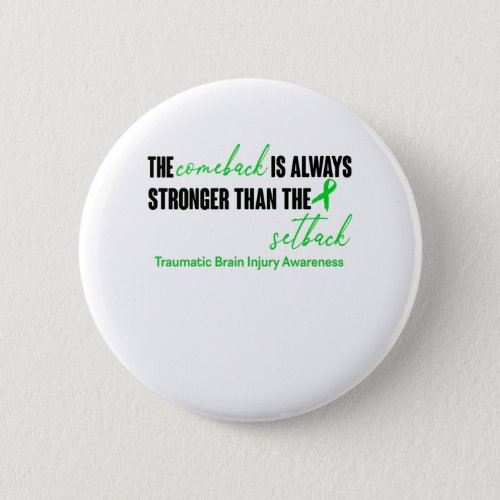 Traumatic Brain Injury Awareness Ribbon Support Button