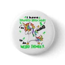 Traumatic Brain Injury Awareness Ribbon Support Gi Button