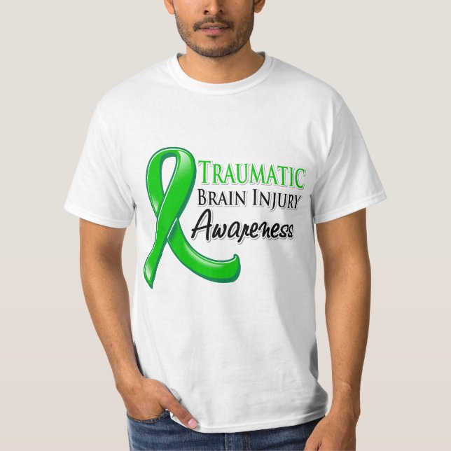 Traumatic Brain Injury Awareness Ribbon T-Shirt (Front)