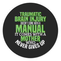 Traumatic Brain Injury Awareness T Shirt TBI Aware Classic Round Sticker