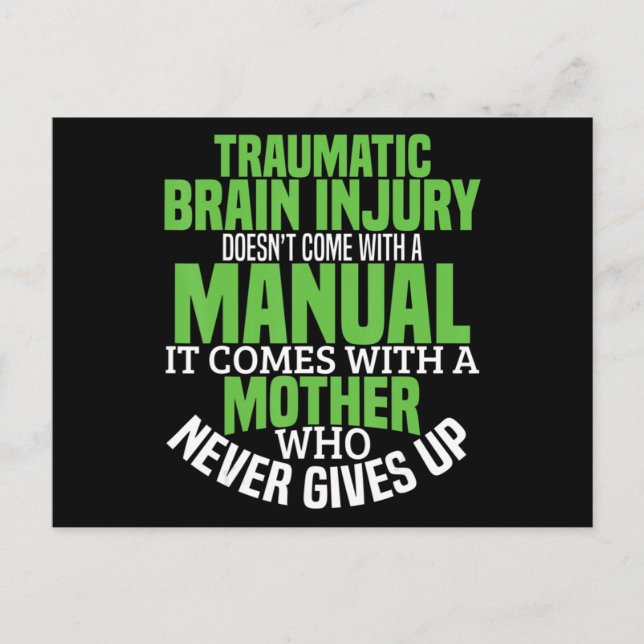 Traumatic Brain Injury Awareness T Shirt TBI Aware Postcard (Front)