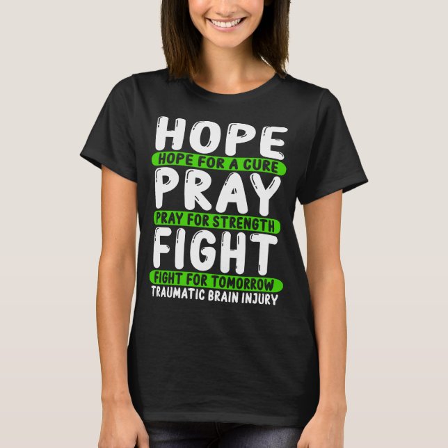 Traumatic Brain Injury Movement Ribbon Warrior T-Shirt (Front)