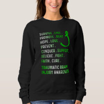 Traumatic Brain Injury Survivor Beat Hope TBI Warr Sweatshirt