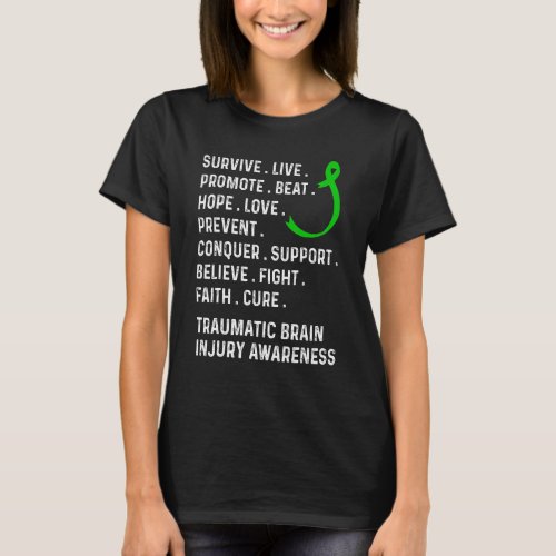 Traumatic Brain Injury Survivor Beat Hope TBI Warr T_Shirt