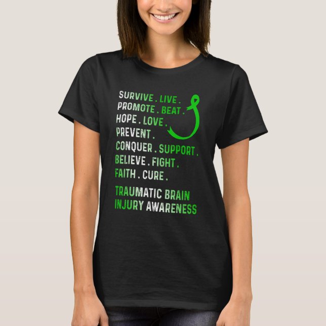 Traumatic Brain Injury Survivor Beat Hope TBI Warr T-Shirt (Front)