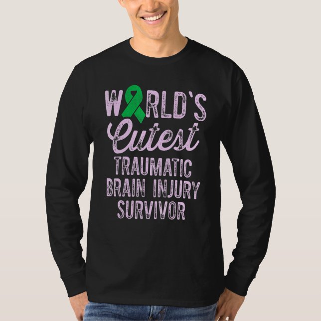 Traumatic Brain Injury Survivor Cutest TBI Warrior T-Shirt (Front)