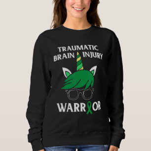 Traumatic Brain Injury Survivor Unicorn TBI Warrio Sweatshirt