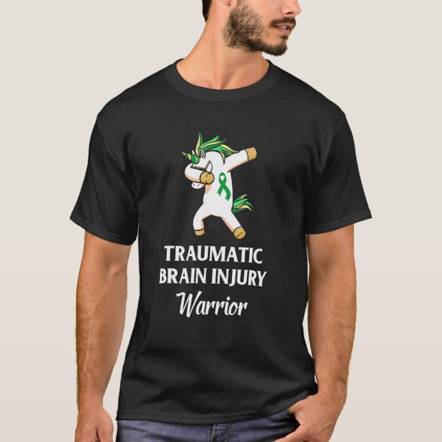 Traumatic Brain Injury Survivor Unicorn TBI Warrio T-Shirt (Front)