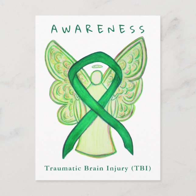 Traumatic Brain Injury TBI Awareness Ribbon Cards (Front)
