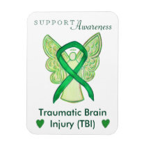 Traumatic Brain Injury TBI Awareness Ribbon Magnet