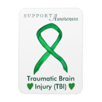 Traumatic Brain Injury TBI Awareness Ribbon Magnet