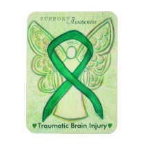 Traumatic Brain Injury TBI Awareness Ribbon Magnet