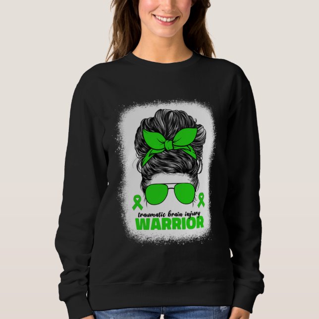 Traumatic Brain Injury Warrior For Women TBI Aware Sweatshirt (Front)