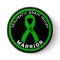 Traumatic Brain Injury Warrior Ribbon Black