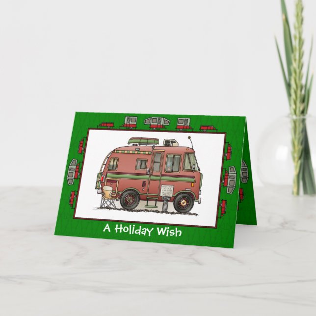 Travco Camper RV Holiday Wish Card (Front)