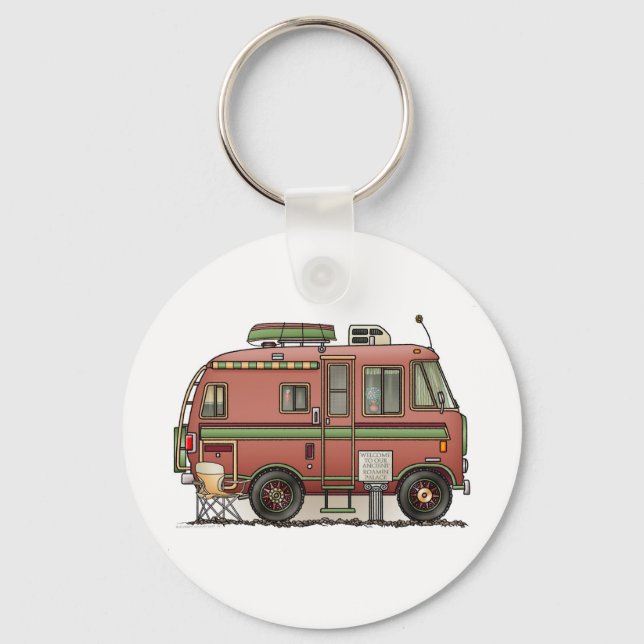Travco Motor Home Camper RV Keychain (Front)