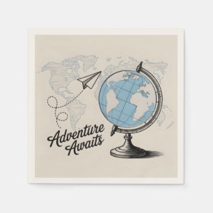 Travel Adventure Awaits Napkins