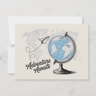 Travel Adventure Awaits Postcard