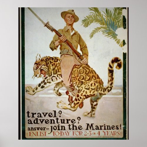 Travel Adventure Join The Marines Poster