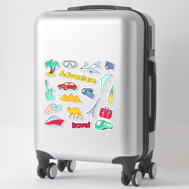 Travel Adventure Multiple Destinations Bundle Sticker (Suitcase)