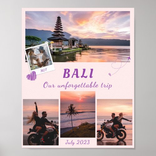 Travel Adventure Photo Family Collage Poster