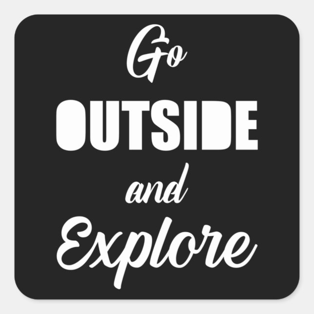 Travel Adventure Quotes Traveling Quote Gift Idea Square Sticker (Front)