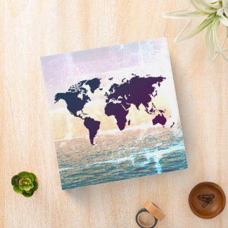 Travel Adventures World Map Add Your Images 3 Ring Binder