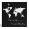 Travel adventures / world map black custom