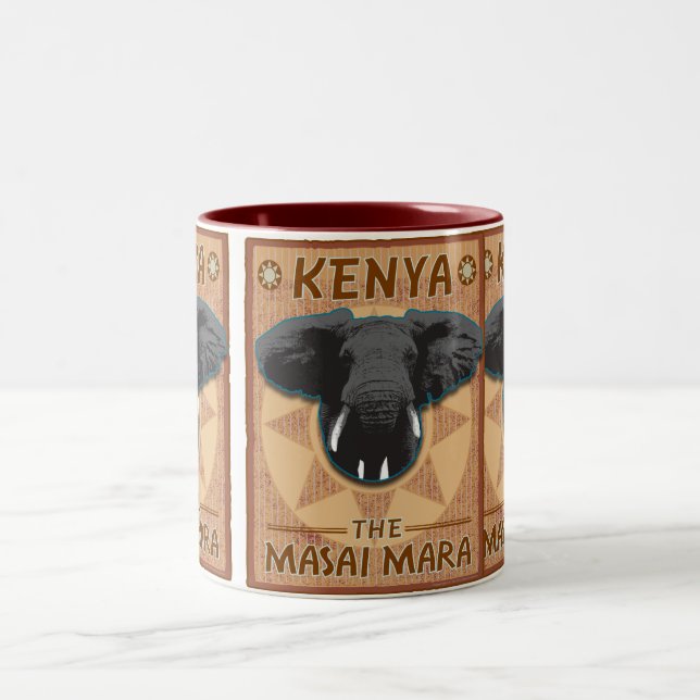 TRAVEL-Africa-Kenya Two-Tone Coffee Mug (Center)