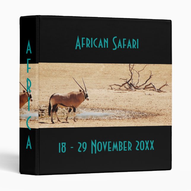 Travel Africa wildlife safari binders (Front/Spine)