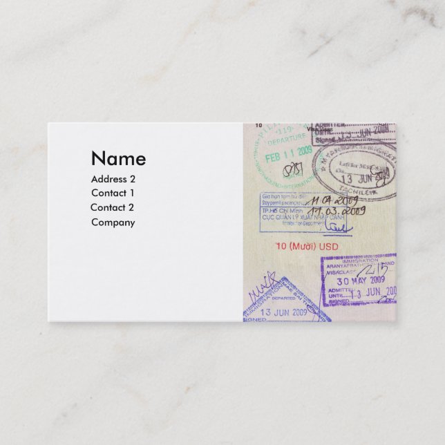 travel agencies business card (Front)