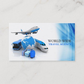 Travel Agency  Agent Business Card by ArtisticEye at Zazzle