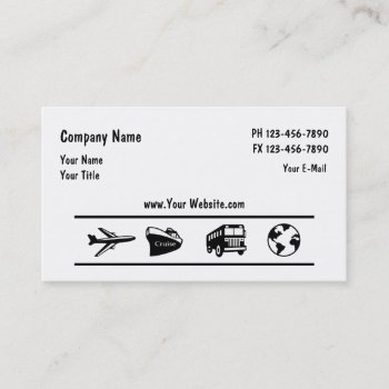 Travel Agency Agent Design Business Card by Luckyturtle at Zazzle
