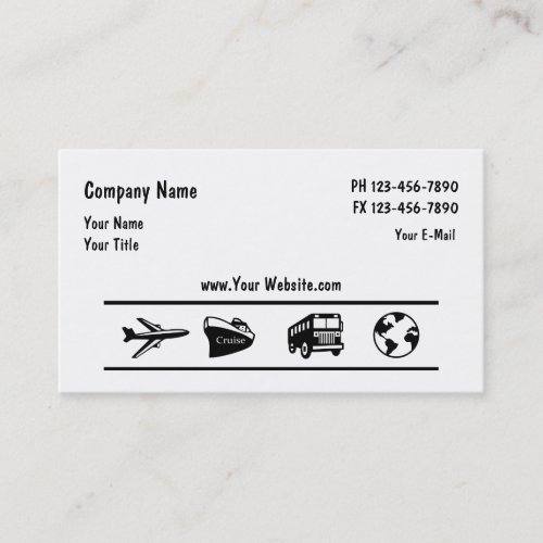 Travel Agency Agent Design Business Card