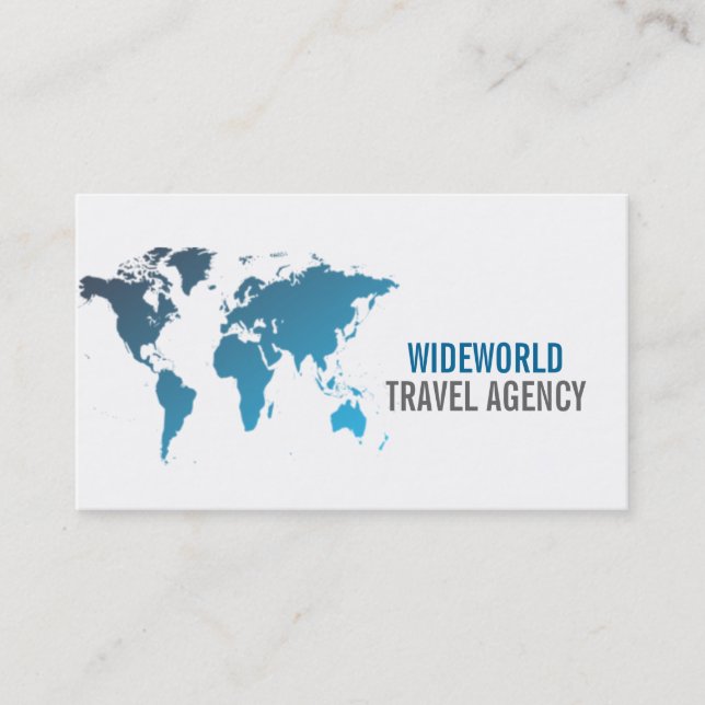 Travel Agency, Agent, Vacation Business Card (Front)