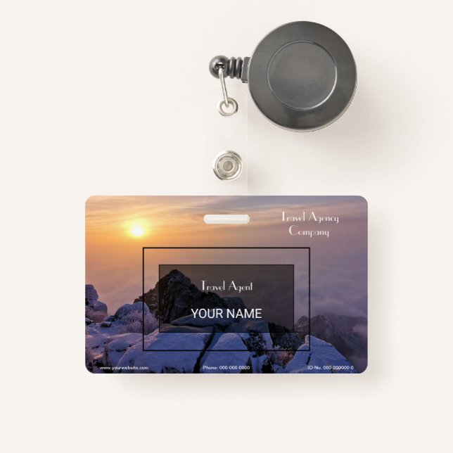 Travel Agency Badge (Front with Retractable)