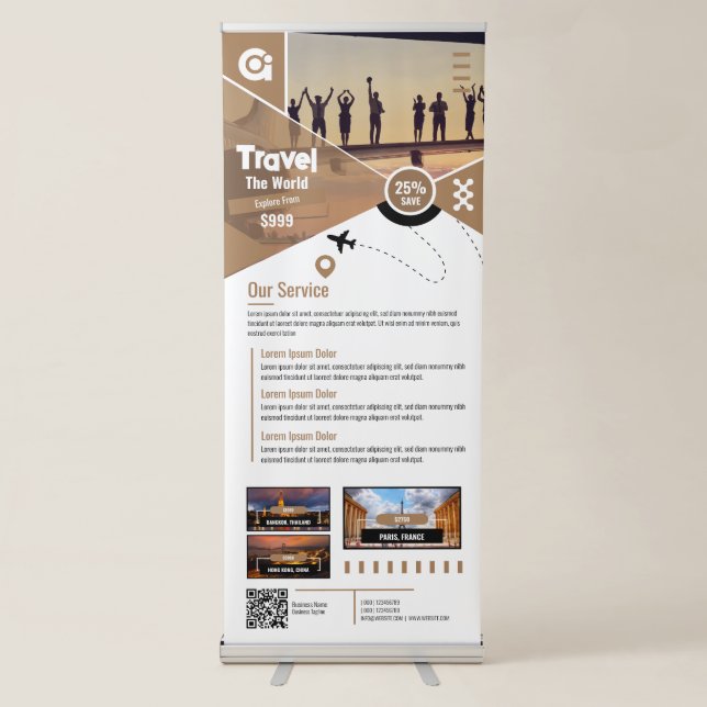 Travel Agency - Brown Retractable Banner (Front)