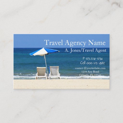 Customizable Travel Agency Business Card Template