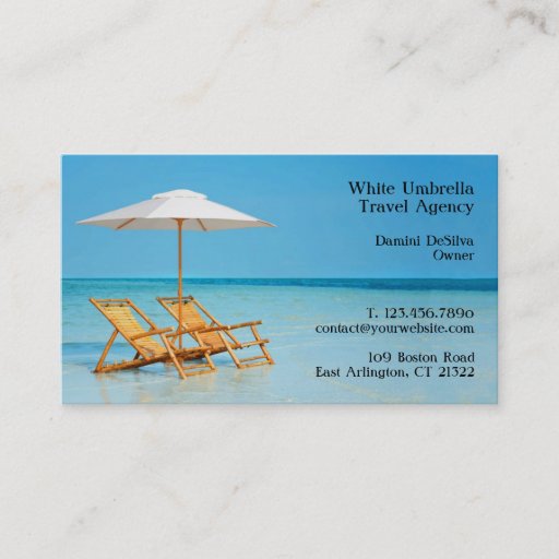 Customizable Travel Agency Business Card
