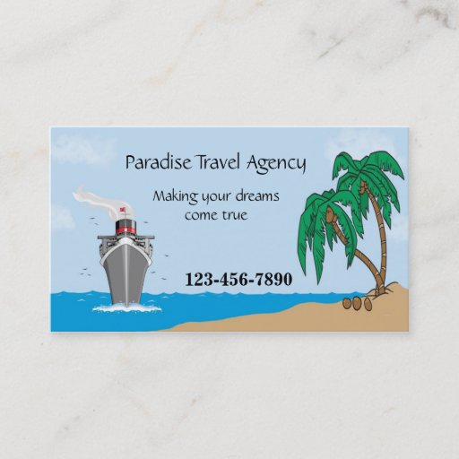 Customizable Travel Agency Business Card