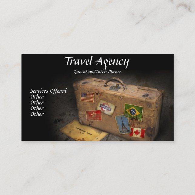Travel agency Business Card (Front)