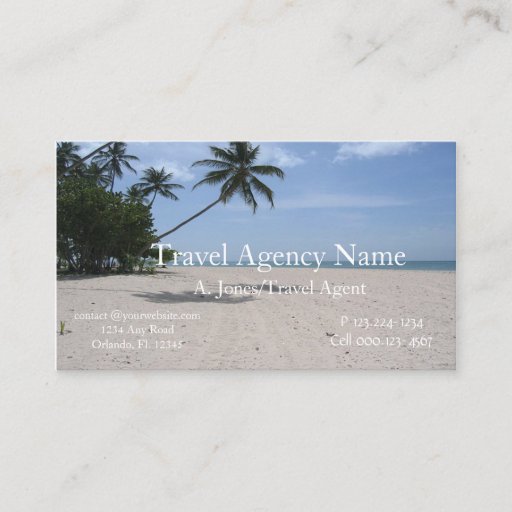 Customizable Travel Agency Business Card Template