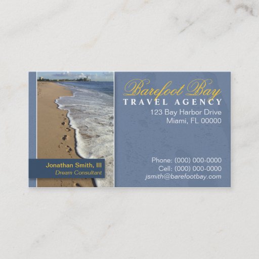 Customizable Travel Agency Business Card