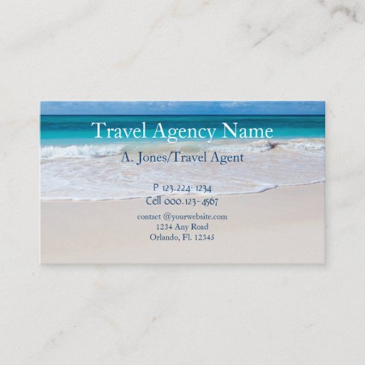Customizable Travel Agency Business Card Template