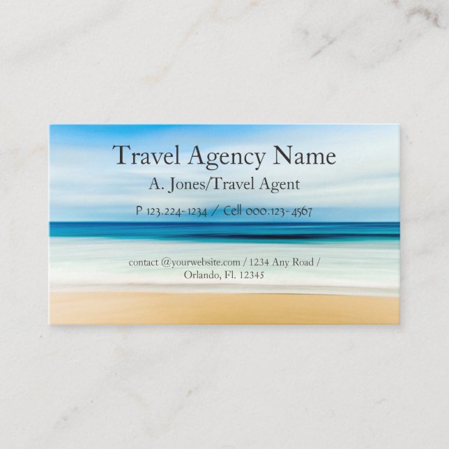 Travel Agency Business Card (Front)